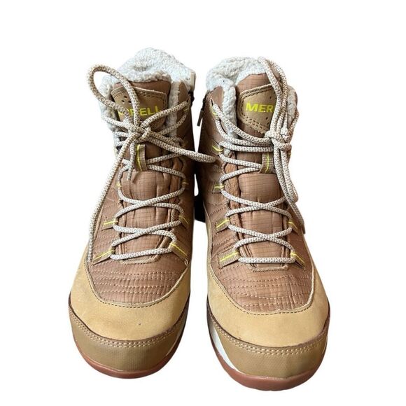 Merrell Womens Size 8 Antora Mid Tobacco Waterproof Insulated Sneaker Snow Boots - Picture 3 of 9